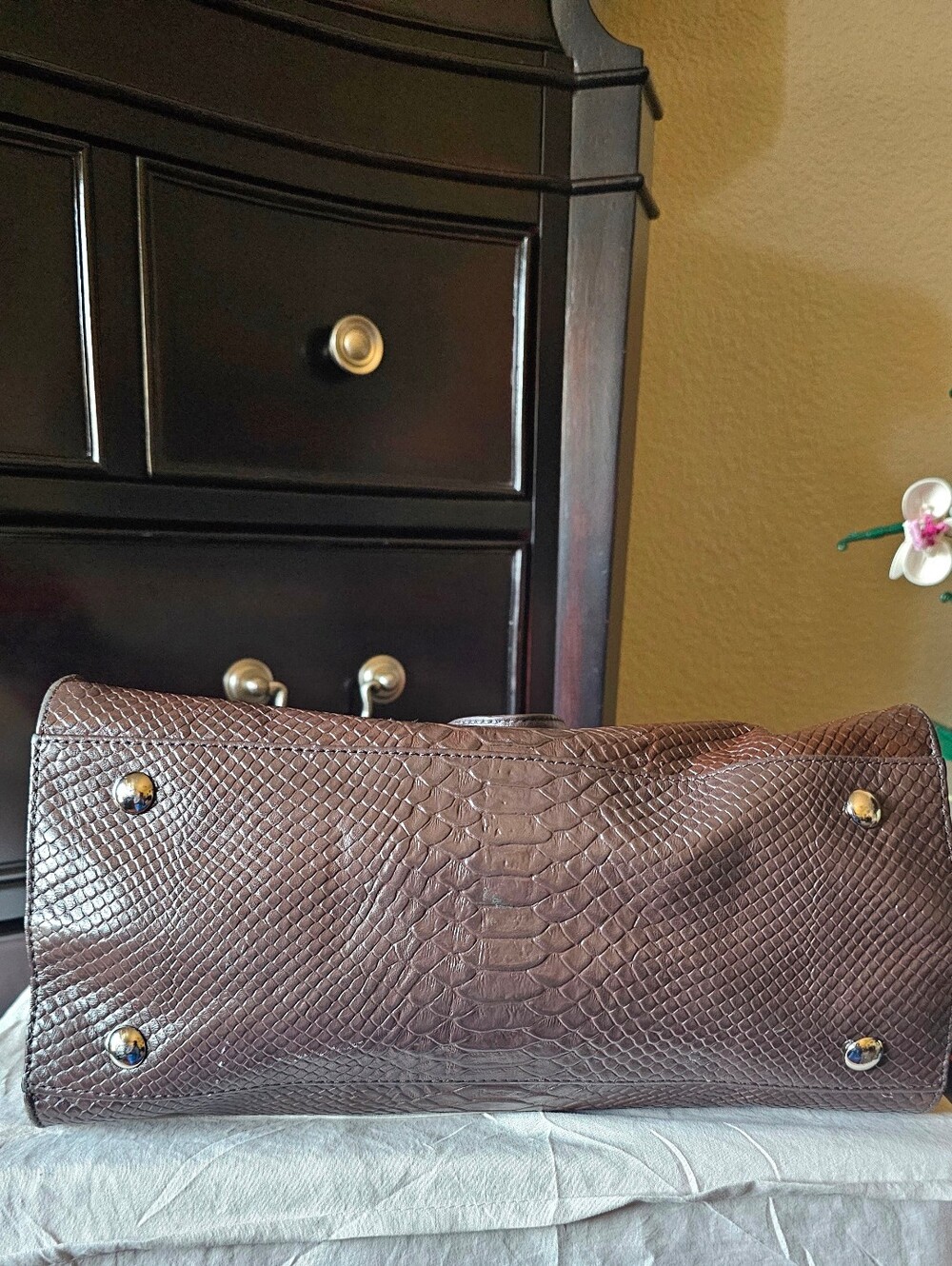 Coach Charlie Signature Python Embossed Tote - Picture 4 of 13